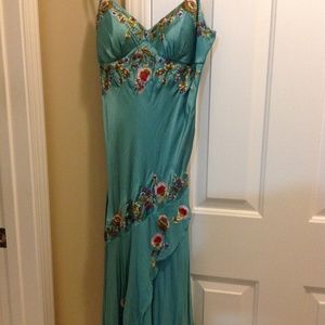 100% Silk,Beautiful Evening Dress